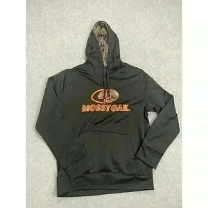 Mossy Oak Hoodie Women's Size Large Black with Logo Hunting Outdoor Cozy​
